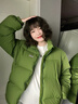 GARNUO綠色短款羽絨服女白鴨絨2025年新款冬季爆款小個(gè)子面包服加厚外套 綠色 S 【80-100斤】 曬單實(shí)拍圖