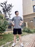 格蘭森運(yùn)動(dòng)套裝男夏季新款健身短袖T恤男士速干衣服跑步寬松休閑運(yùn)動(dòng)服 白色 XL 曬單實(shí)拍圖