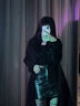 涼汘皮短裙女春秋韓版2025新款辣妹高腰顯瘦包臀A字半身裙 黑色 M 曬單實拍圖
