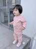 迪士尼寶寶女童套裝春秋季夏款寶寶可愛(ài)秋裝兒童兩件套洋氣嬰兒外出長(cháng)袖衣服 藕色 90 曬單實(shí)拍圖