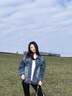 翊尚美牛仔外套女復古2025春季新款美式韓版百搭顯瘦工裝夾克女長(cháng)袖上衣 復古藍色 L 【適合115-130斤】 曬單實(shí)拍圖