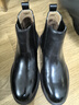 百麗（Belle）戶(hù)外潮搭休閑靴男冬新牛皮革英倫風(fēng)切爾西靴加絨A1690DD4 黑色-絨里（亮面款） 42 (260mm) 曬單實(shí)拍圖
