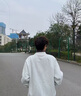 LEMANISM外套女潮牌卡通毛巾繡棒球服男2025春季新款潮牌情侶款夾克上衣 白花灰 L 曬單實(shí)拍圖
