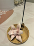 東方泥土陶瓷玉蘭花高端藝術(shù)香插香座線香底座香爐香盤托香器禪意家用室內(nèi) 玉蘭花香插.粉色【含竹底座】 曬單實(shí)拍圖