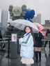 喜詩萊套裝女冬季新款韓版寬松清新棉服外套抽繩牛仔褲時尚保暖兩件套 藍色面包服+加厚牛仔褲 XL 建議120-145斤 曬單實拍圖