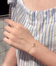中國黃金（CHINA GOLD）18K金環(huán)環(huán)相扣手鏈女款雙環(huán)轉(zhuǎn)運(yùn)珠手飾品情人節(jié)生日禮物送女友 18K雙環(huán)手鏈 曬單實拍圖