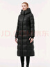 坦博爾鵝絨服女長(zhǎng)款連帽收腰顯瘦加厚保暖女士羽絨服550892Z黑色175 曬單實(shí)拍圖