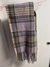 蘇木佰（SOMUBAY）紫色格子圍巾女2025年秋冬季韓系氛圍感加厚保暖感圍脖情人節禮物 香芋紫 曬單實(shí)拍圖
