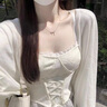 QUAMER施華洛世奇工藝蝴蝶結(jié)項(xiàng)鏈女輕奢小眾鎖骨鏈情人節(jié)生日禮物 「蝶夢(mèng)蝴蝶結(jié)」項(xiàng)鏈-白金色/足 曬單實(shí)拍圖