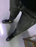 九分褲男士牛仔褲春夏季薄款修身彈力小腳褲韓版休閑9分褲子男褲 黑灰色款9分褲 29 碼 曬單實(shí)拍圖