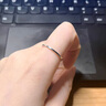 周六福（ZLF）七夕禮物  PT950鉑金戒指女款經(jīng)典百搭亮面白金素圈指環(huán)疊戴尾戒 20號 - 1.87g 曬單實拍圖