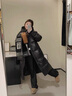 韓璐嬌（hanlujiao）黑金羽絨棉服女2024年冬季新款韓版寬松長(cháng)款過(guò)膝棉衣加厚棉襖外套 黑色（升級加厚款） M 【建議105-120斤】 曬單實(shí)拍圖