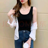 純色多巴胺吊帶背心女夏季內搭外穿打底衫無(wú)袖背心上衣潮流百搭 炫本色背心黃色 XL 曬單實(shí)拍圖