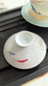 貝多嘉蓋碗茶杯單蓋子陶瓷三才泡茶碗家用配件功夫茶具零配青花白瓷大號 3.8寸五彩魚(yú) 直徑8.3cm 釉中彩 曬單實(shí)拍圖