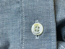 哈吉斯（HAZZYS）男裝 春秋款通勤襯衣小細格純棉長(cháng)袖襯衫男ASCZK1BCF34 藏青色NV M (170/92A 46) 曬單實(shí)拍圖