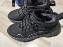 哈森男鞋冬季棉鞋男真羊毛高幫保暖加絨休閑運動(dòng)厚底戶(hù)外雪地靴男 黑色 41 曬單實(shí)拍圖