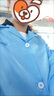 雷立行靜電服無(wú)塵服防靜電衣大褂長(cháng)款工作服男女白藍色防塵服食品廠(chǎng)工衣 藍色 不含帽 M 曬單實(shí)拍圖