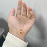 中國黃金鈴鐺愛心黃金項鏈女18K金吊墜套鏈七夕情人節(jié)禮物送女友老婆生 18k織心鈴鐺吊墜 贈銀鏈 曬單實拍圖