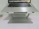 木丁丁鋁合金筆記本電腦支架平板支架超大散熱孔便攜折疊升降辦公桌面懸空增高散熱支架檔位調節 鋁合金升降筆記本支架【 銀色】 曬單實(shí)拍圖