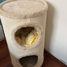 華元寵具（hoopet）貓窩貓爬架一體貓樹毛絨保暖貓咪屋雙層貓抓板劍麻桶貓玩具貓爬架 米色劍麻桶+毛毯【秋冬保暖】 曬單實(shí)拍圖
