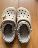 卡駱馳（CROCS）秋冬新品暖棉洞洞鞋男女秋冬款貝雅暖棉拖鞋|205969 白/淺灰-11H(建議買(mǎi)大一碼) 41 /42(260mm) 曬單實(shí)拍圖