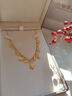 六福珠寶新年禮物 光影金絲綢金足金蕾絲水滴黃金項鏈套鏈 計價(jià) 約9.45克 曬單實(shí)拍圖