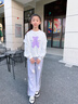 NICKYBABY2025春秋新款兒童運(yùn)動服秋裝女童秋冬時(shí)髦洋氣套裝衛(wèi)衣冬季女大童 4882白色+16187紫色【春秋款】 120 曬單實(shí)拍圖
