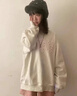 DGOV美式復古碎花貼布刺繡無帽衛(wèi)衣女秋季寬松chic慵懶港風長袖上衣 灰色 薄款zt L 【105-120斤】 曬單實拍圖