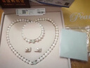中國黃金珍珠三件套珍珠項鏈媽媽款翡翠吊墜新年情人節禮物送媽媽婆婆長(cháng)輩 京速達-掌上明珠三件套 曬單實(shí)拍圖