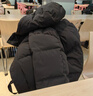 森馬90絨子|四防羽絨服男冬連帽中長款男士羽絨服保暖厚外套 黑色（灰鴨絨）90001 M 曬單實拍圖
