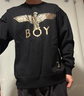 BOY LONDON【經(jīng)典款】冬情侶款logo圓領(lǐng)休閑百搭潮牌衛(wèi)衣N03909 黑色 經(jīng)典款 M 曬單實拍圖