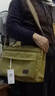瑪嘎男士單肩斜挎包多功能帆布包休閑大容量男士包包 卡其色 曬單實(shí)拍圖