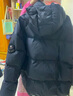鴨鴨羽絨服男爸爸裝2025冬季中老年立領(lǐng)短款商務(wù)休閑寬松防寒加厚外套 黑色 M 曬單實(shí)拍圖