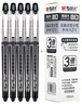 晨光（MG） 睿朗簽字筆ARP50801直液式水性筆全針管0.5mm學(xué)生考試中性筆全針管辦公簽字筆 黑筆5支+10支筆芯 曬單實(shí)拍圖