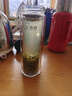 希諾雙層玻璃杯2025新款杯子辦公室車載水杯男女士抗菌泡茶杯 抗菌款 410ML 鋼本色 XN-9389K 曬單實(shí)拍圖