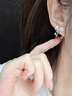 珍·尚銀【中國黃金授權(quán)】蝴蝶結(jié)銀925耳釘女耳飾生日禮物紀念日送女朋友 蝴蝶結(jié)耳釘 曬單實拍圖