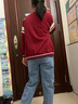 可可鴨（QQ DUCK）童裝兒童外套男童夾克女童棒球服上衣學生衣服棒球夾克酒紅；160 曬單實拍圖