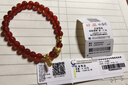 中國(guó)黃金（CHINA GOLD）足金福牌黃金福袋轉(zhuǎn)運(yùn)珠手鏈紅瑪瑙手七夕情人節(jié)禮物送女朋友老婆 【袋袋有?！考t瑪瑙福袋手串 約0.6g 曬單實(shí)拍圖
