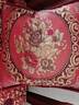 海之云沙發(fā)抱枕套中式刺繡歐式客廳實(shí)木沙發(fā)靠墊抱枕套靠枕床頭大靠背汽 國色天香-紅 45x45cm(枕套+抱枕芯) 曬單實(shí)拍圖
