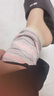 三針保暖褲女純棉帶護膝條紋高腰女士秋褲磨毛加厚冬季打底內(nèi)穿棉毛褲 粉黑條【厚款 雙面磨毛】320g M /80-105斤 曬單實拍圖
