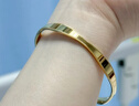 六福珠寶足金波浪水波紋黃金手鐲閉口實(shí)心手鐲送禮計價(jià)A03TBGB0012 58mm-31.29克(含工費1940元) 曬單實(shí)拍圖