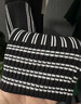 羅蒙（ROMON）男士假兩件襯a衫領時尚毛衣秋冬季韓刺繡修身條紋針織衫男裝 黑色 L 曬單實拍圖