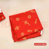 乖貝比包單全棉產(chǎn)房嬰兒包巾百福被包巾秋冬初生寶寶抱被新生兒襁褓巾紅 吉祥如意【精梳棉包巾】 100*100cm 曬單實(shí)拍圖
