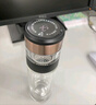 特美刻（TOMIC）戶(hù)外分離杯雙層玻璃水杯男智能顯溫大容量車(chē)載泡茶生日新年禮物 【智能款】鈦茶隔-黑色330ml 曬單實(shí)拍圖