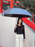左都（ZUODU）碳纖維長(cháng)柄雨傘黑膠遮陽(yáng)傘超輕加大加厚結實(shí)抗風(fēng)傘晴雨兩用雙人傘 【摩登灰】碳纖維+黑膠防曬+晴雨 曬單實(shí)拍圖