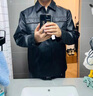 WHIM NASA男士皮衣外套男春季美式休閑復古皮夾克中青年機車(chē)加絨加厚秋冬季 黑色 XL 曬單實(shí)拍圖