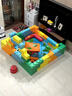 大型環(huán)保EPP泡沫積木樂(lè )園城堡室內圍欄隔斷墻兒童球池游樂(lè )場(chǎng)玩具 2孔方磚積木28個(gè)【粉桔淺藍白】 曬單實(shí)拍圖