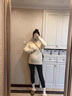 優(yōu)美珍日本孕婦打底褲棉褲秋冬款外穿托腹褲2024新款加絨加厚保暖褲孕裝 深灰色【春秋款】 XL 曬單實(shí)拍圖
