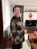羅蒙（ROMON）媽媽裝春秋裝外套女秋冬新款洋氣格子開衫中老年春秋高貴毛呢上衣 綠色 【外套】 XL  建議110-120斤穿 曬單實拍圖