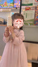 迪士尼小女孩新中式漢服連衣裙2025新款春秋款長袖盤扣裙子女寶甜美網(wǎng)紗 圖片色 110cm 曬單實拍圖